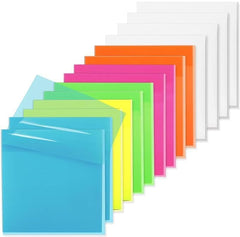 Multicolor Transparent Plastic Sticky Note - 250 Sheets | Sticky Notes For Office, School & Study