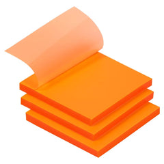 50 Sheets Transparent Sticky Notes | Self Sticky Notes Waterproof Pet Markers | (1 Pad, Orange)