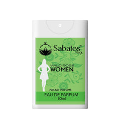 Sabates-wild Rose Women Eau De Parfum 10ml 0.3 Fl.oz. | Skin Friendly Long Lasting Pocket Friendly Perfume