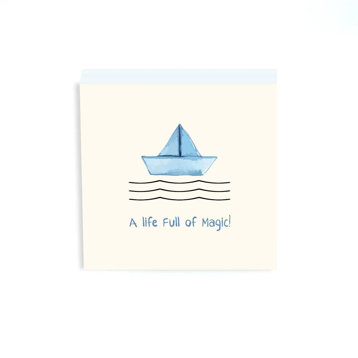 Notepad For Daily Notes & Ideas, Stylish "Life Is Full Of Magic" Memo Pad, 200 Blank Pages
