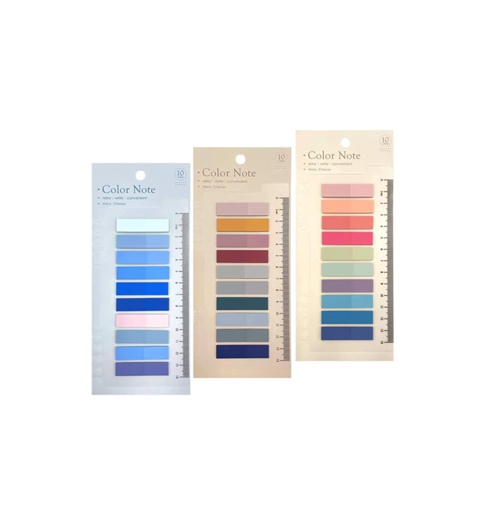 Sticky Tabs For Notebooks – 600 Pcs Sticky Index Tabs, Pet Page Markers - Pack Of 3, Multicolor