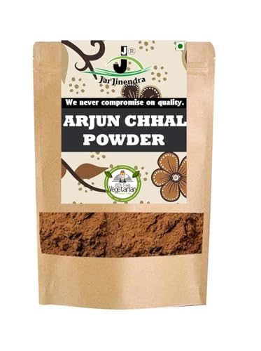 Jai Jinendra Ayurvadic Arjuna Ki Chaal Arjun Tree, Thella Maddi Bark Powder Marudha Maram, Tree Bark Powder Terminalia Arjuna Powder | 400gm 0.8lbs
