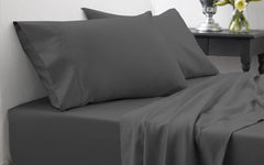 Bedsheet King Size With 2 Pillow Cover - 102 X 108 Inches, Dark Grey | Ideal For Guest Houses, & Daily Home Use | 144 Thread Count