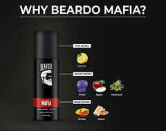 Beardo Mafia Long Lasting No Gas Perfume Body Spray & Black Musk Eau De Parfum 220ml 7.4 Fl.oz. Pack Of 2 | Best Dailyuse Perfume For Men