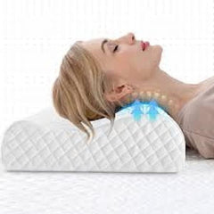 Orthopedic Pillows For Sleeping, Memory Foam Pillows, For Pain Relief - White | Cervical Contour Pillows, Medical Cushions, Anti Snoring Cushion For Good Sleep - Adjustable Pillow