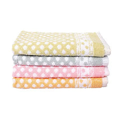 Jenny Denial 100% Cotton Hand Towels 1200 Gsm | Wash Basin Dot Printed Light Color Soft & Absorbant Hand Towel - 8 Pcs (Multicolor)