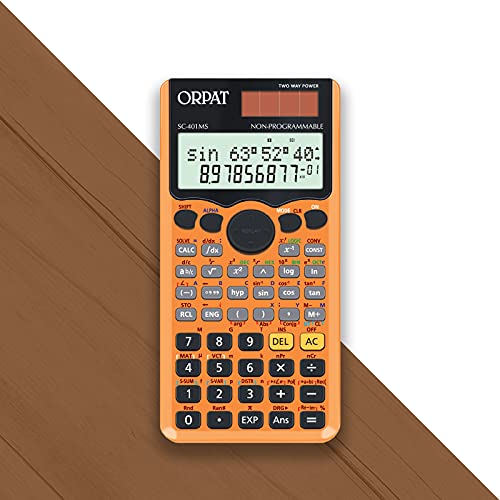 Orpat Scientific Desktop Calculators SC-401 MS Tengerine | Battery & Solar - 401 Function