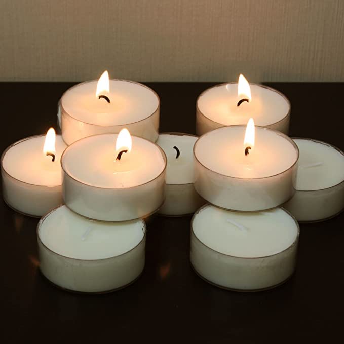 ACRYLIC EMPTY TEALIGHT CANDLE PACK OF 50 | CUPS HOLDERS DIY MAKING WITH WICKS