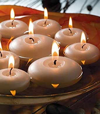 BULK BUY WHITE FLOATING CANDLES SET OF 48 | PERFECT FOR COUPLE DATE NIGHT CANDLE