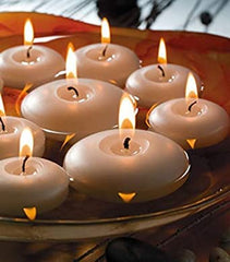 BULK BUY WHITE FLOATING CANDLES SET OF 48 | PERFECT FOR COUPLE DATE NIGHT CANDLE