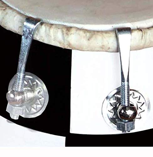 Handmade Mango Wooden 14" Baby Dholak Nut & Bold With Beautiful Check Design - Black & White Color | Goat Skin On Both Side