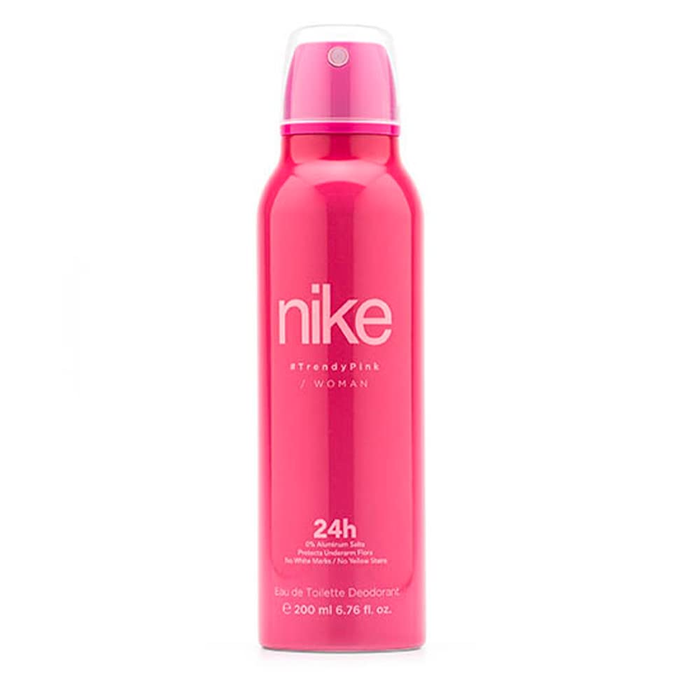 Nike Trendy Pink Eau De Toilette Deodorant Spray 200ml 6.7 Fl.oz. | Perfect Valentines Gift For Girlfreind