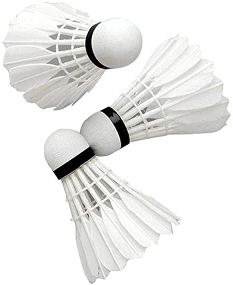UDKI Feather Shuttlecock A2 - Speed 78 , Extended Durability | White , Pack Of 12