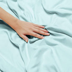 Premium Plain Single Bedsheet With 1 Pillow Cover - Size 60 X 90 Inches, Aqua | 300 Thread Count Microfiber For Single Bed