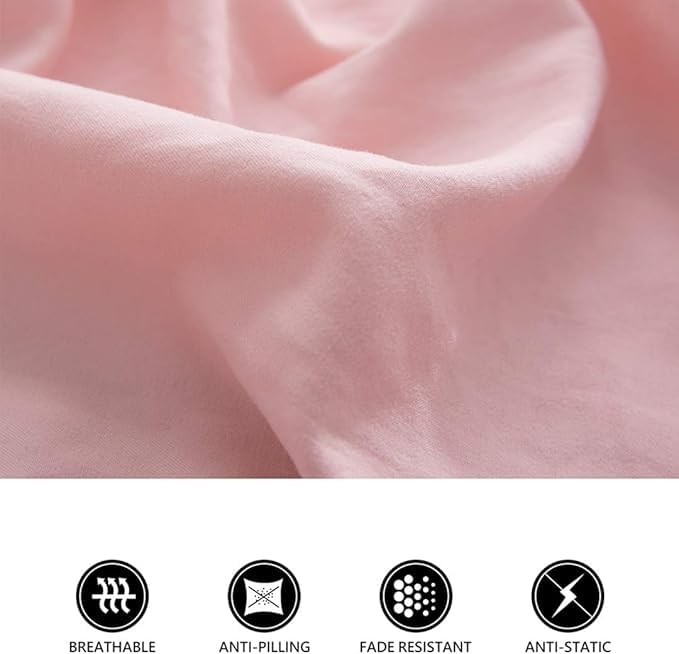 Premium Solid Plain Single Bedsheet With 1 Pillow Cover | Size 60 X 90 Inches, Rose Pink | 300 Thread Count Microfiber For Single Bedsheet