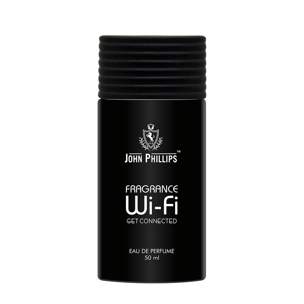 John Phillips Fragrance Wifi Eau De Perfume 50ml 1.6 Fl.oz. Skin Friendly & Long Lasting Fresh Perfume | Unisex Fragrance For Gym & Travel