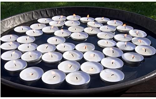 WHITE WAX TEA LIGHT CANDLES SET OF 100 FOR ALL FESTIVALS DECURATIVE CANDLES