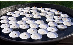 WHITE WAX TEA LIGHT CANDLES SET OF 100 FOR ALL FESTIVALS DECURATIVE CANDLES