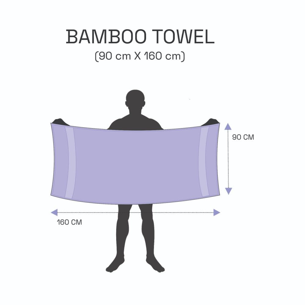 Wakefit Bamboo Bath Towel 800 Gsm | Large Size Bath Towel For Men & Women (Summer Tang & Winter Navy)- Pack Of 2