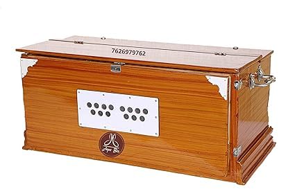 Musical Instrument Harmonium With Cover & Free Carry Bag - 7 Stopper, 39 Keys, Double Bellow, Two Reeds (Base- Male), 3 1/4 Octave