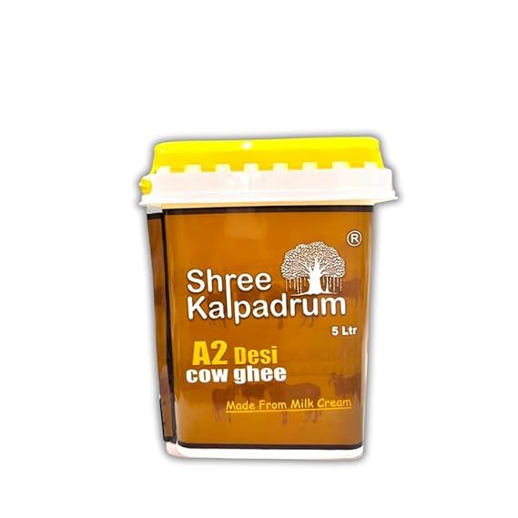 Pure Organic A2 Desi Cow Ghee By Shree Kalpadruma | Pure Cow Ghee For Better Digestion & Immunity Good For Health | (5 Litr) 169.0 | Jar Pack