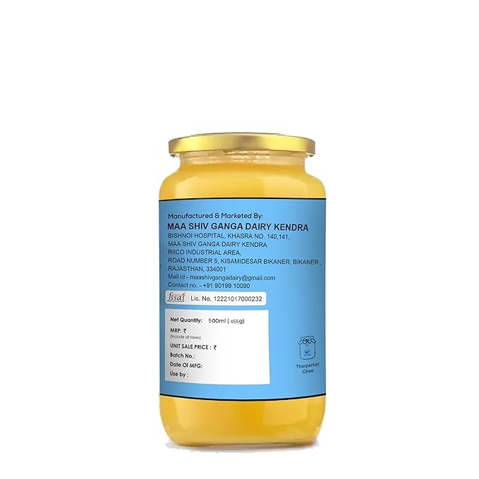 Pure Tharparkar A2 Desi Cow Ghee By Go Fresho | Handcrafted Vedic Bilona Ghee For Enhances The Taste Of Your Dishes | (1 Litr) 33.8 Ounce | Glass Jar