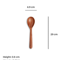 Brown Neem Wood Compact Flip, Spatula, Ladle For Cooking Dosa, Roti, Chapati | Kitchen Tools - No Harmful Polish, Naturally Non-Stick | Handmade Set Of 7