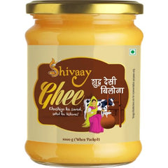 Natural Shudh Desi Bilona Ghee By Shivaay | Delicious & Nutrients Healthy Desi Ghee Good For Reduces Joint Pain | (400ml) 13.5 Ounce | Jar Pack