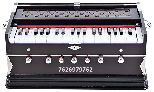 Musical Instrument Harmonium With Carry Bag - 7 Stopper, 39 Keys, Double Bellow, 2 Reeds (Bass+ Male) | Handmade Instrument