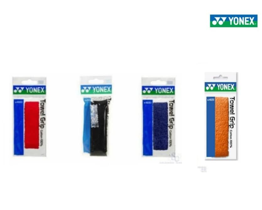 Yonex AC 402EX Synthetic Badminton Towel Grip (Multicolour) - Pack Of 4, Ideal For Any Badminton For Stronger Grip