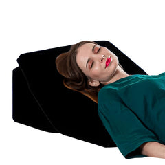 Wedge Pillow, Memory Foam Adjustable Bed Wedge Pillow, For Back Support, Black - 24 L X 22 W X 12 H Inches | For Acid Reflux, Leg Support, Sleep Apnea, Leg Elevation With Removable Cover