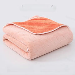 Khillayox Microfiber Coral Fleece Bath Towels 400 Gsm | Texture Luxury Soft Highly Absorbent Bath Towel Quick Dry Bath Towel (Orange)
