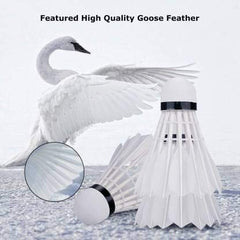 Spocco Tournament Grade Impact Badminton Shuttlecocks Advanced Duck Feather , Speed 76 | White , Pack Of 10