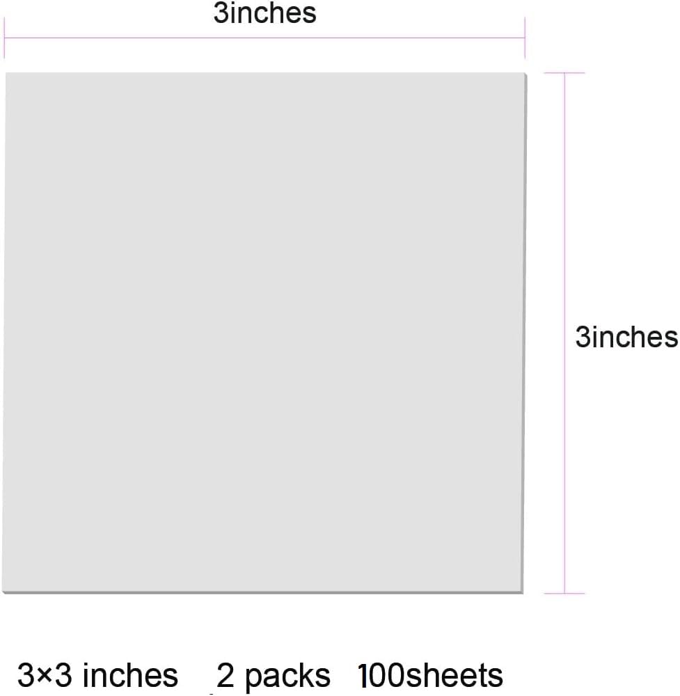 100 Sheets Transparent Sticky Notes, Waterproof Memo Sticky Notes For Office - 3 X 3 Inch