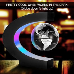 Magnetic Levitation Floating World Map Globe With C Shape Base, Best Business Men Gift, Floating Globe With Led Lights, Students & Teacher Birthday Gift, Pack Of 1