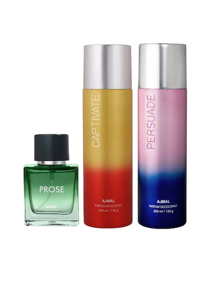 Ajmal Captivate & Persuade Deodrant 200ml 6.7 Fl.oz. Each X2 + Prose Eau De Parfum 50ml 1.6 Fl.oz. For Unisex  | Combo Of 3