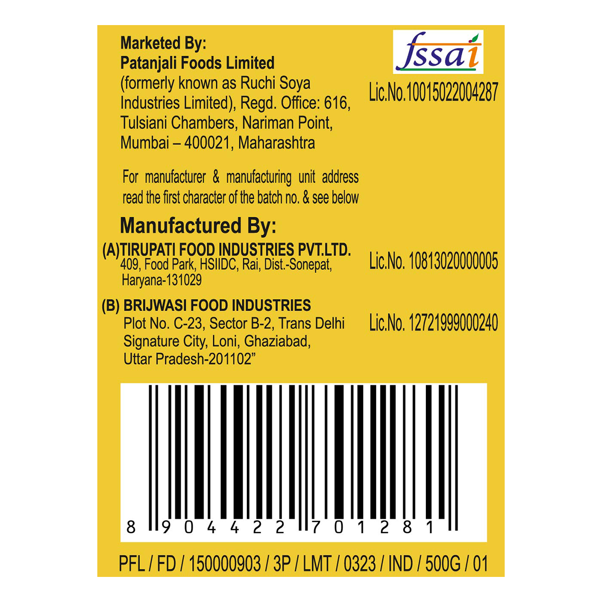 Patanjali Chana Sattu 500gm