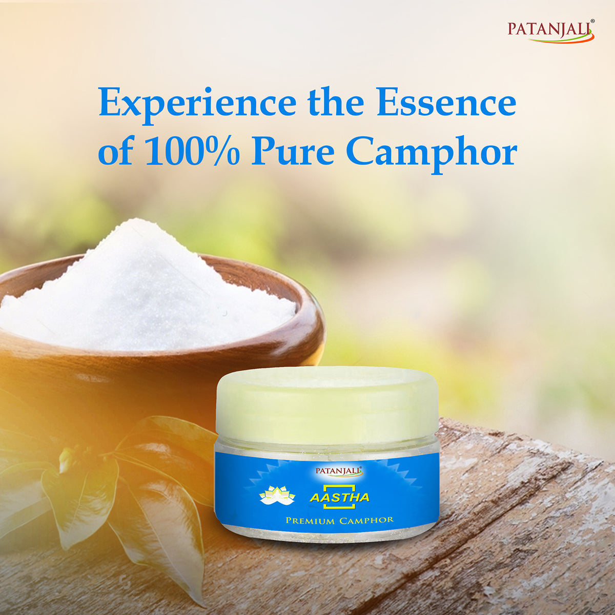 Patanjali Aastha Camphor, With Premium Camphor Purifies The Environment, 25gm