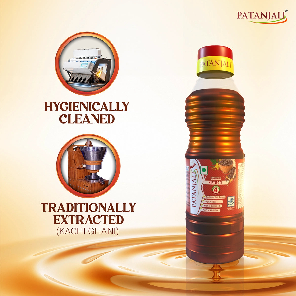 Patanjali Kachi Ghani Mustard Oil 200ml