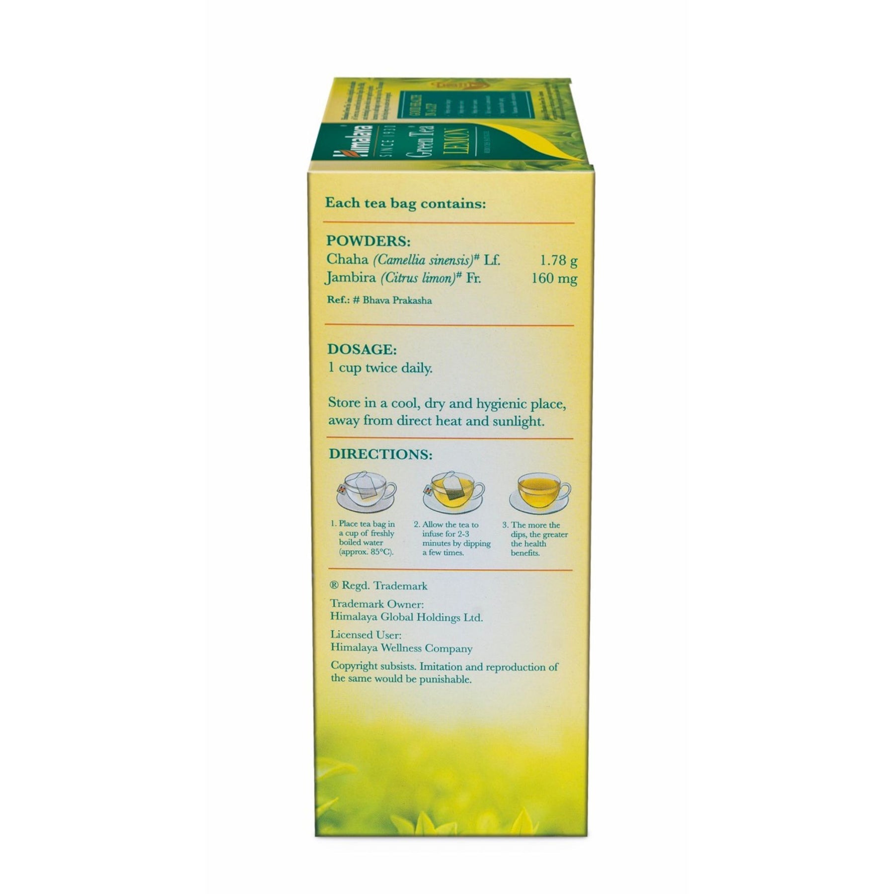 Himalaya Green Tea Lemon 20 Tea Bags + Complete Care Toothpaste 80g Free Offer Pack