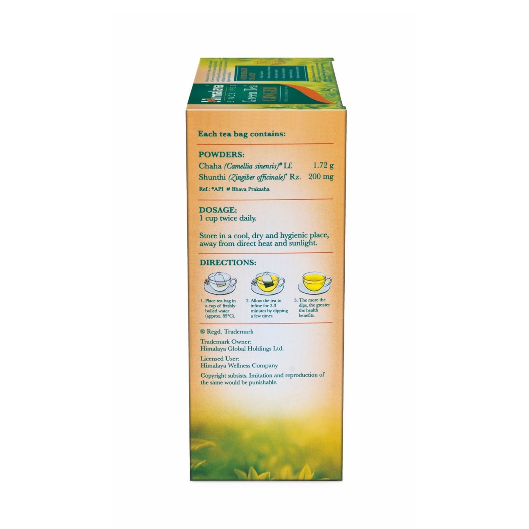 Himalaya Green Tea Ginger 20 Tea Bags + Complete Care Toothpaste 80g Free Offer Pack