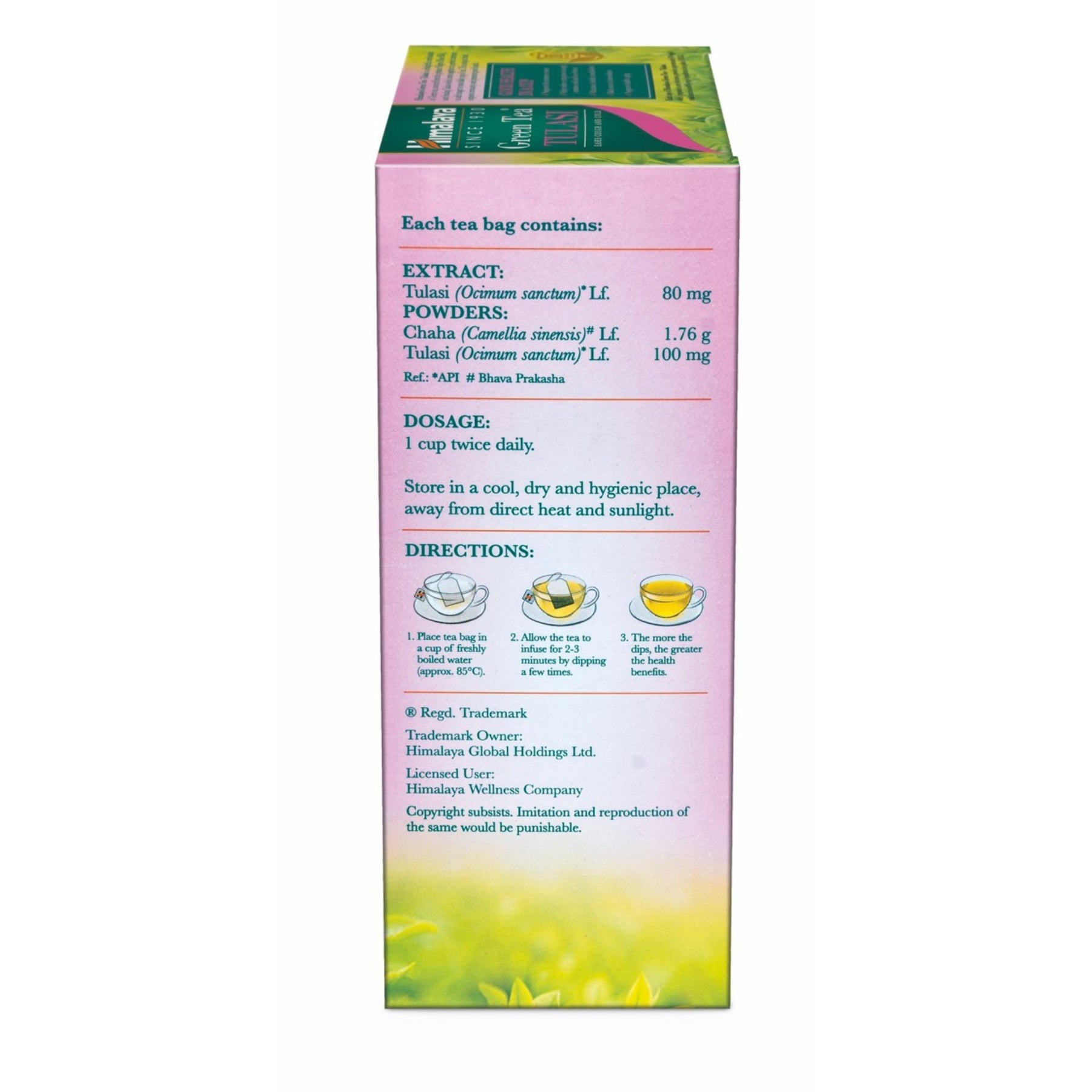 Himalaya Green Tea Tulasi 20 Tea Bags + Complete Care Toothpaste 80g Free Offer Pack