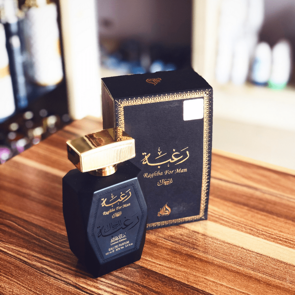 Lattafa Raghba For Men Eau De Parfum 3.4 Fl.oz. + Perfumed Deodorant Inside | Perfect Gift For Husband