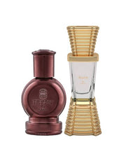 Ajmal Aura Concentrated Perfume Oil Floral Fruity Alcohol-free Attar 10ml 0.3 Fl.oz. & Tempest Concentrated Perfume Oil Floral Alcohol-free Attar 12ml 0.4 Fl.oz. For Unisex