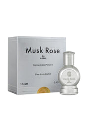 Ajmal Musk Rose Concentrated Floral Perfume 12ml 0.4 Fl.oz. Free From Alcohol | For Unisex