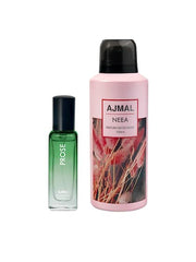 Ajmal Prose Eau De Parfum 20ml 0.6 Fl.oz. & Neea Deodorant 150ml 5 Fl.oz. Party Wear Gift For Men And Women | Pack Of 2