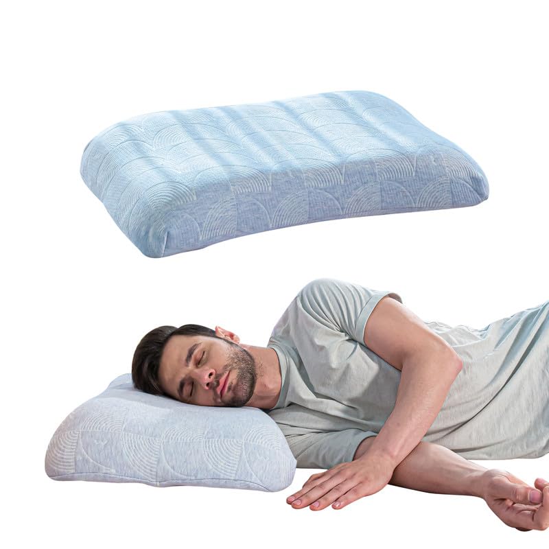 Cervical Ergonomic Orthopedic Memory Foam Wave Designed Bed Pillow, Big Size - 26.5 L X 15.5 W X 4.5 H Inch | Pillow For Sleeping, Neck Support, Back Pain Relief For All Sleeping Positions