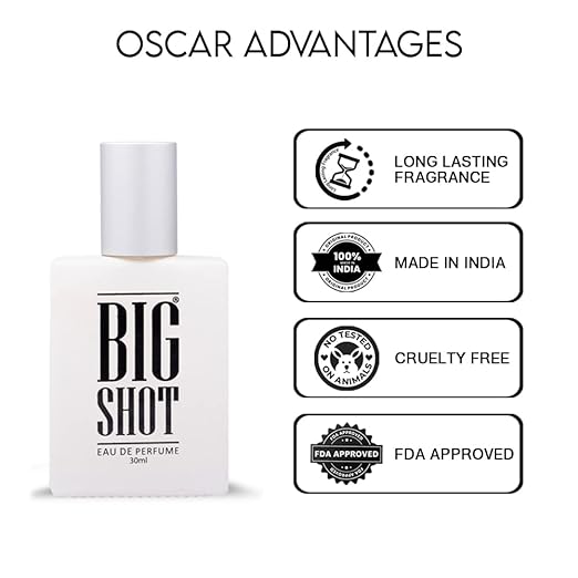 Oscar Big Shot White Long Lasting Perfume | Floral Fragrance | Everyday Use Eau De Perfum For Men | 30ml 1 Fl.oz.