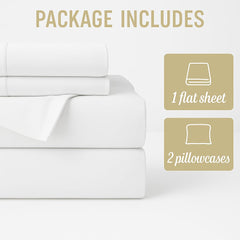1 Single Microfiber Bedsheet With 1 Pillow Cover - 60 X 90 Inches, White | Perfect For Home, Hostel & Gifting Lightweight, Breathable & Durable
