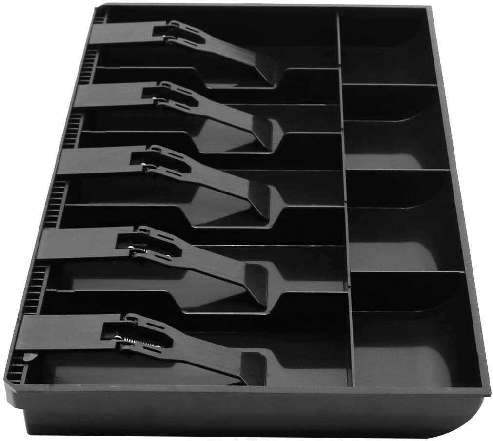 Cash Tray Plastic 9 Compartment, Colour - Black, Lock Type - Biometric, Special Feature - Waterproof
